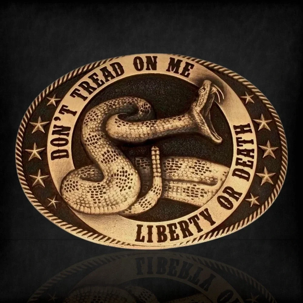 Montana Silversmiths Liberty or Death 2A Don't Tread On Me Belt Buckle New NIB